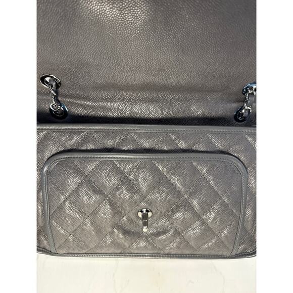 Chanel French Riviera Flap Bag in Dark Grey Caviar - Picture 8 of 12